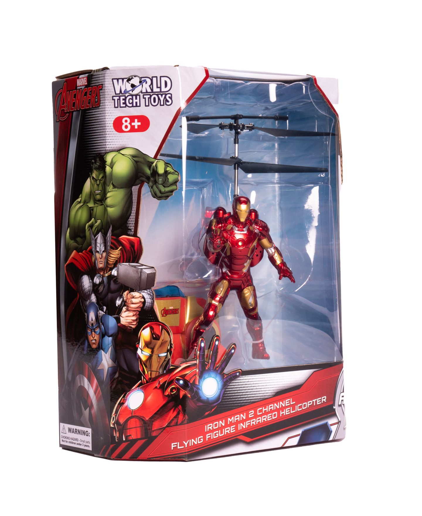 Детская игрушка World Tech Toys Avengers Iron Man Twin-Rotor LED Remote Control Helicopter — фото 5