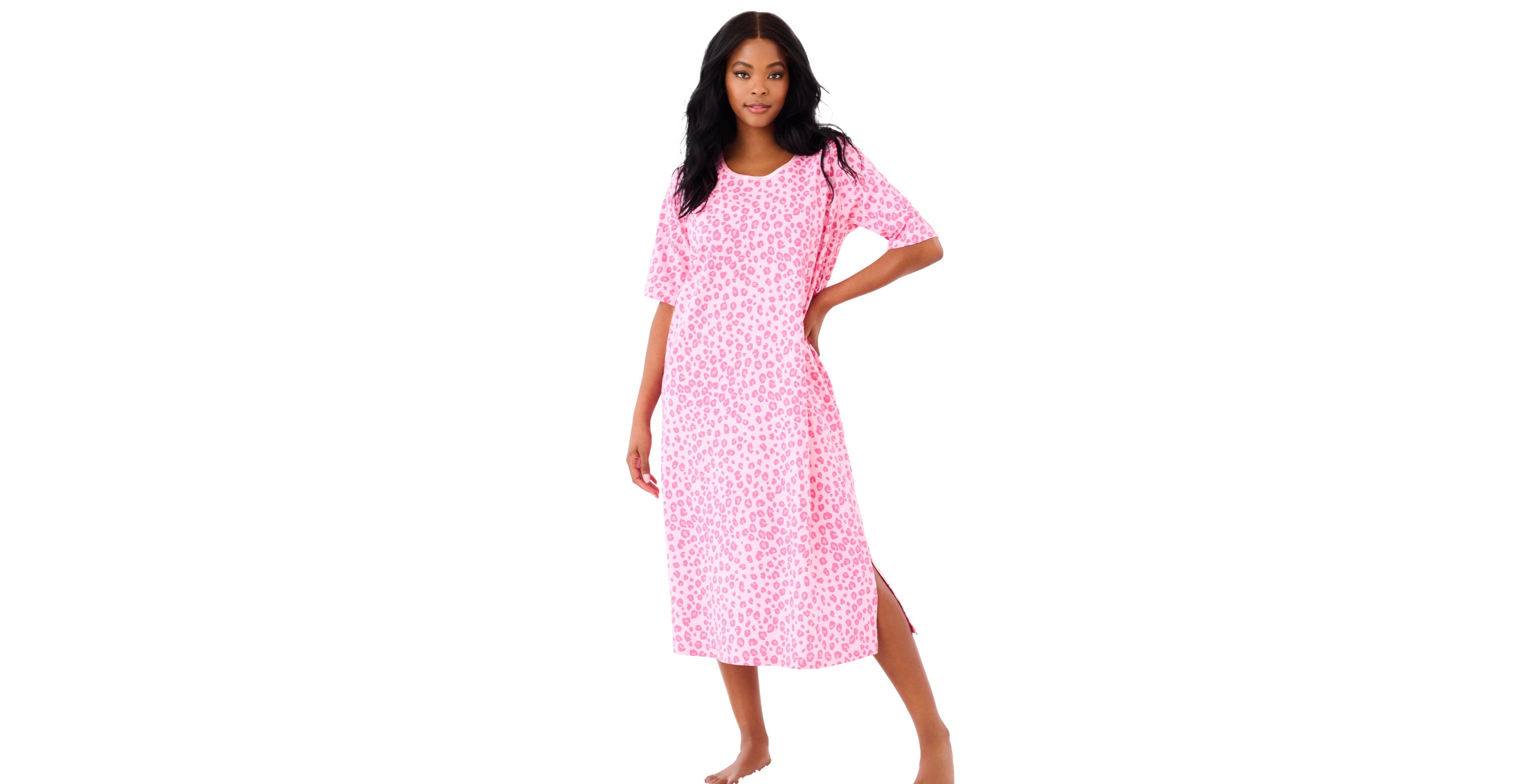 Dreams & Co. Women's Long Tagless Sleepshirt