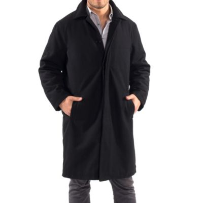 Men's Zach Men s Wool Blend Overcoat – Knee-Length Trench Coat, Runs Large for Layering Over Suits or Sweaters