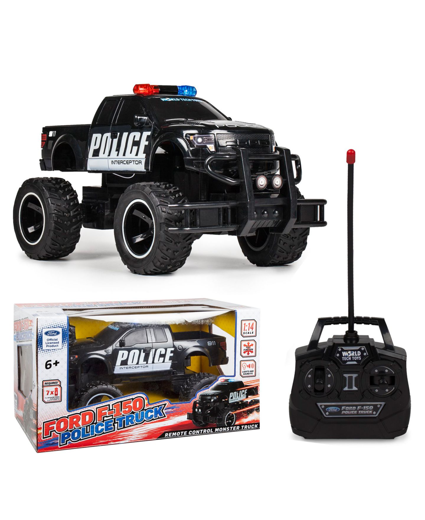 Детская игрушка World Tech Toys 1:14 Scale Ford F-150 SVT Raptor Full-Function Radio Control RC Truck — фото 1