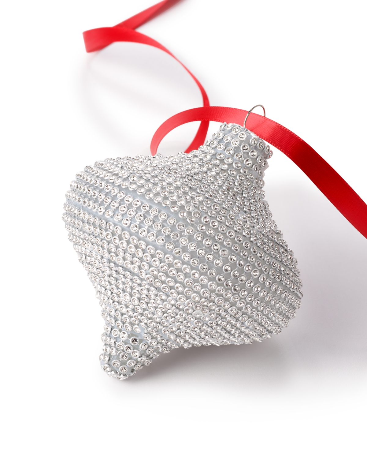Holiday Lane Jeweled Elegance Silver Glittered Onion Shaped Ornament, Exclusively At Macy's In No Color