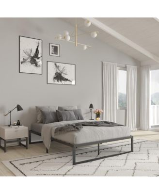 Varallo 14 Inch Steel Bed Frame With Steel Slat Support For Any Mattress (No Box Spring Required)