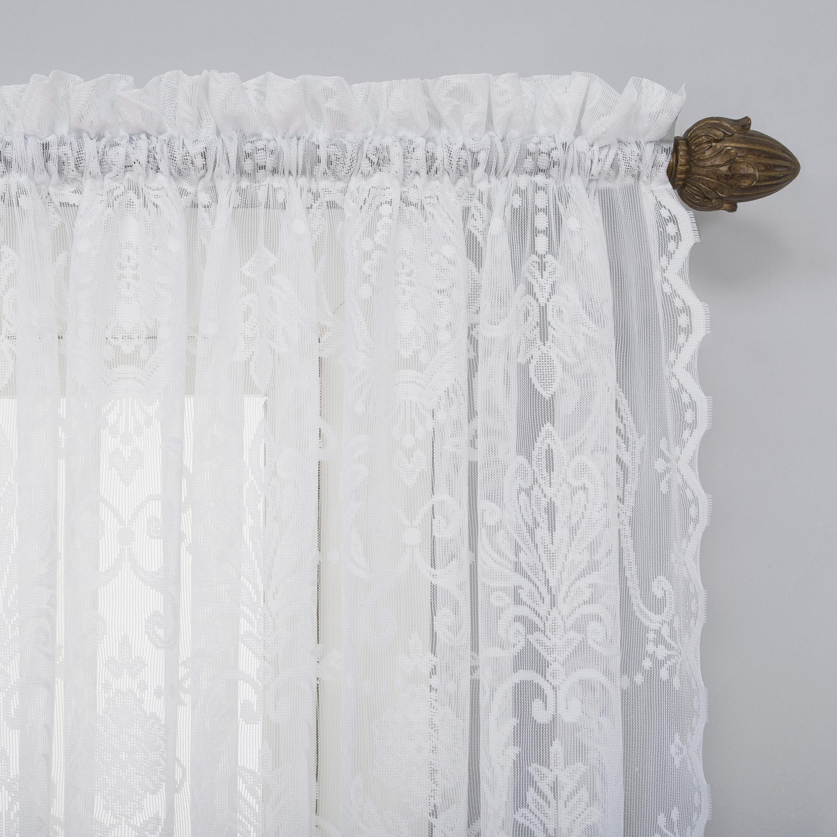No. 918 Ariella Floral Lace Sheer Rod Pocket Curtain Panel