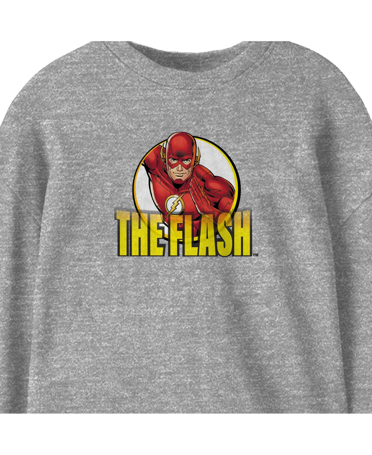 Dc Comics Boys The Flash Youth Athletic HeatherLong Sleeve Shirt - Gray