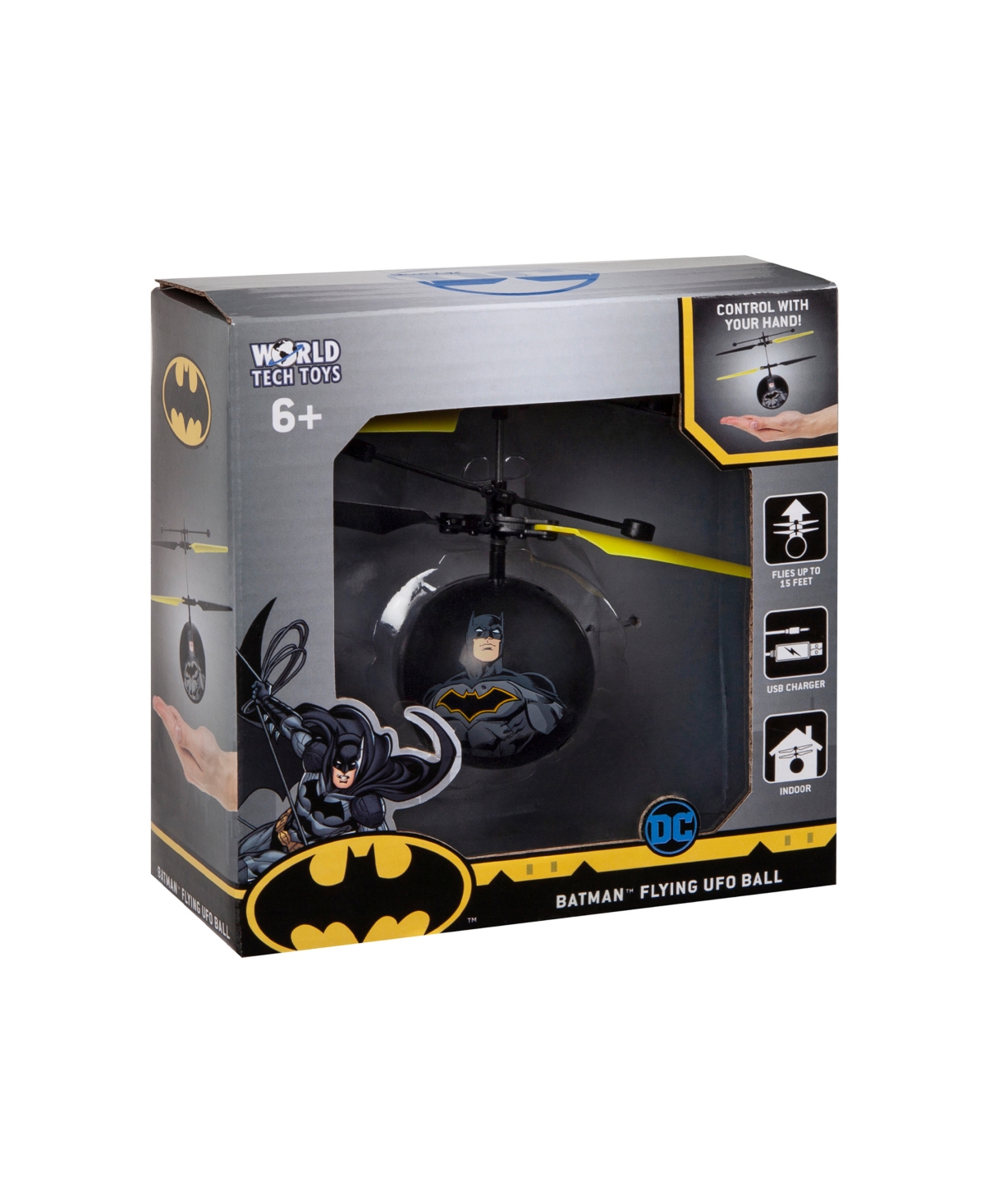 World Tech Toys Dc Justice League Batman Ir Ufo Ball Helicopter In Multi