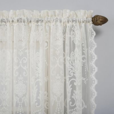 Ariella Floral Lace Sheer Rod Pocket Curtain Panel