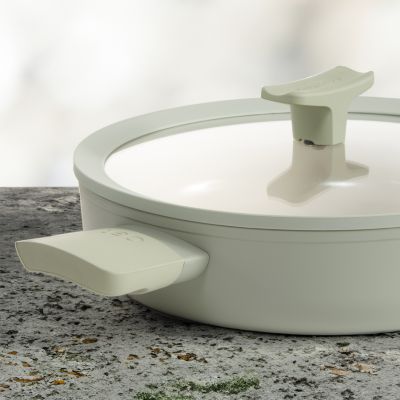 Balance Non-stick Ceramic Saute Pan 10.25", 3.1qt. With Glass Lid, Recycled Aluminum