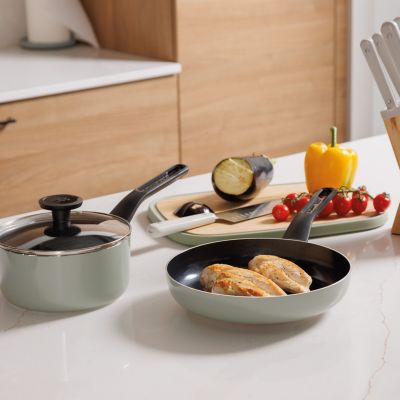 Leo Glints 7Pc Ceramic Nonstick Cookware Set