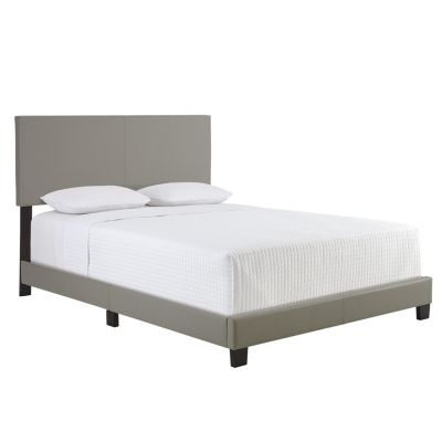 Florence Leatherette Upholstered Platform Bed Frame with Adjustable Headboard - Boyd Sleep