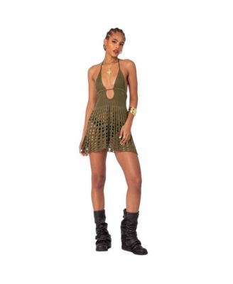 Women's Austin Open Back Crochet Mini Dress - Macy's