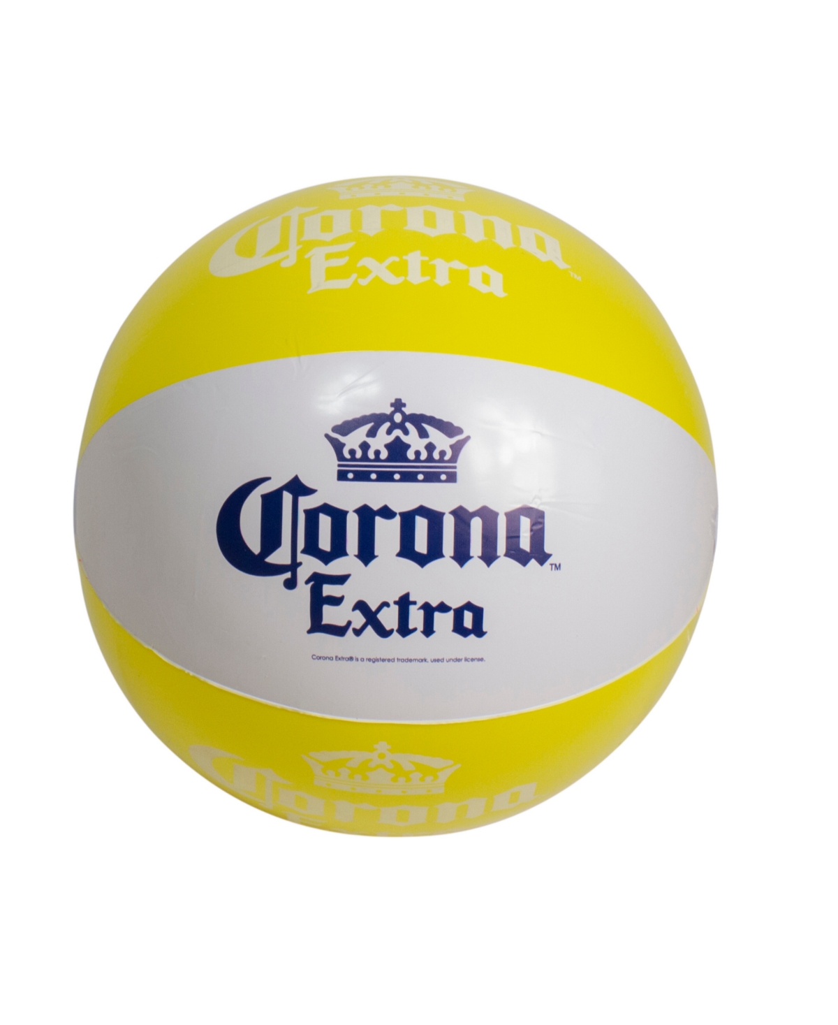 20" Corona Tropical Yellow and White Inflatable Beach Ball - Yellow