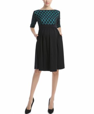 Maternity Polka Dot Lace Dress