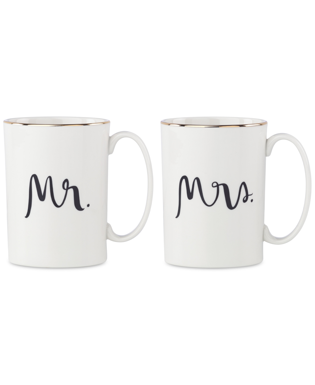 Bridal Party Mr. & Mrs. Mugs, Set of 2 - White