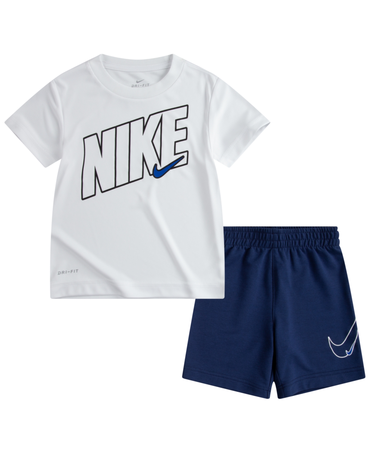 Nike Toddler Boys Comfort Dri-Fit T-shirt and Shorts Set - C1dblue Vo