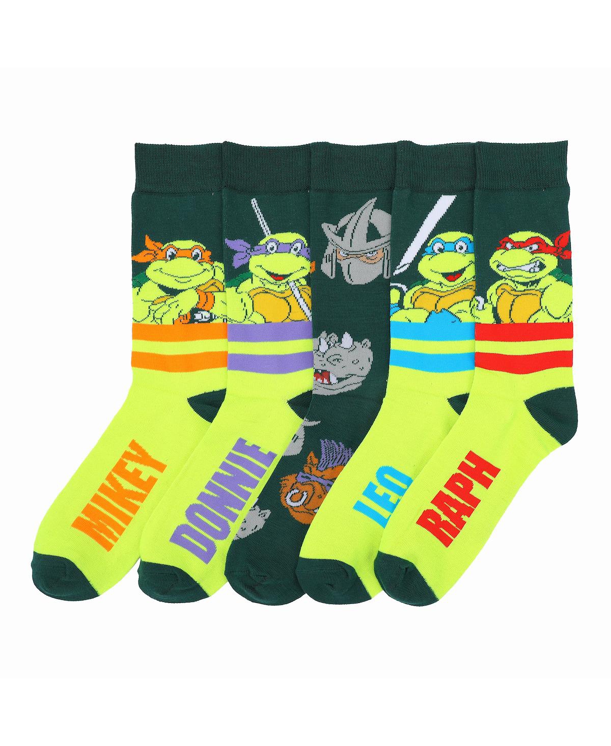 Men's Characters 5-Pair Casual Crew Socks - Multicolored