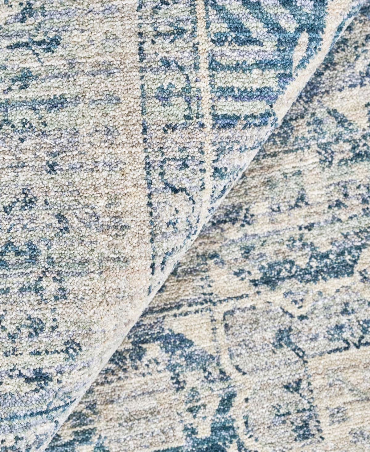 The Met X Exquisite Rugs Vintage Looms Vtl-70 4'x6' Area Rug In Mist,blue