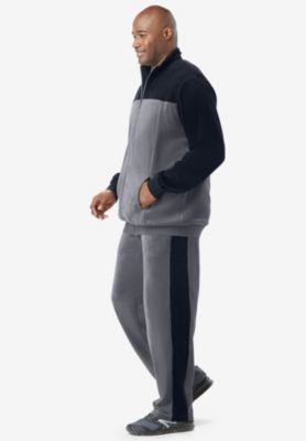 Big & Tall Colorblock Velour Tracksuit