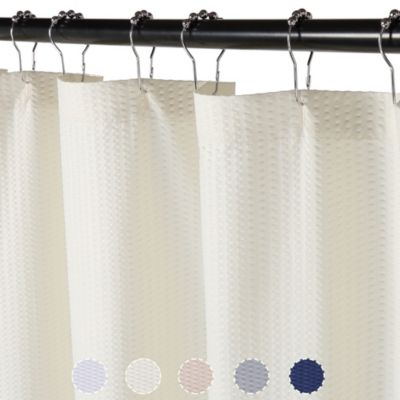 Soft Embossed Seersucker Microfiber Fabric Shower Curtain or Liner, 72" x 72"