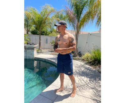 Men's 9" Stretch Mesh Lined Swim Trunks, up to Size 2XL