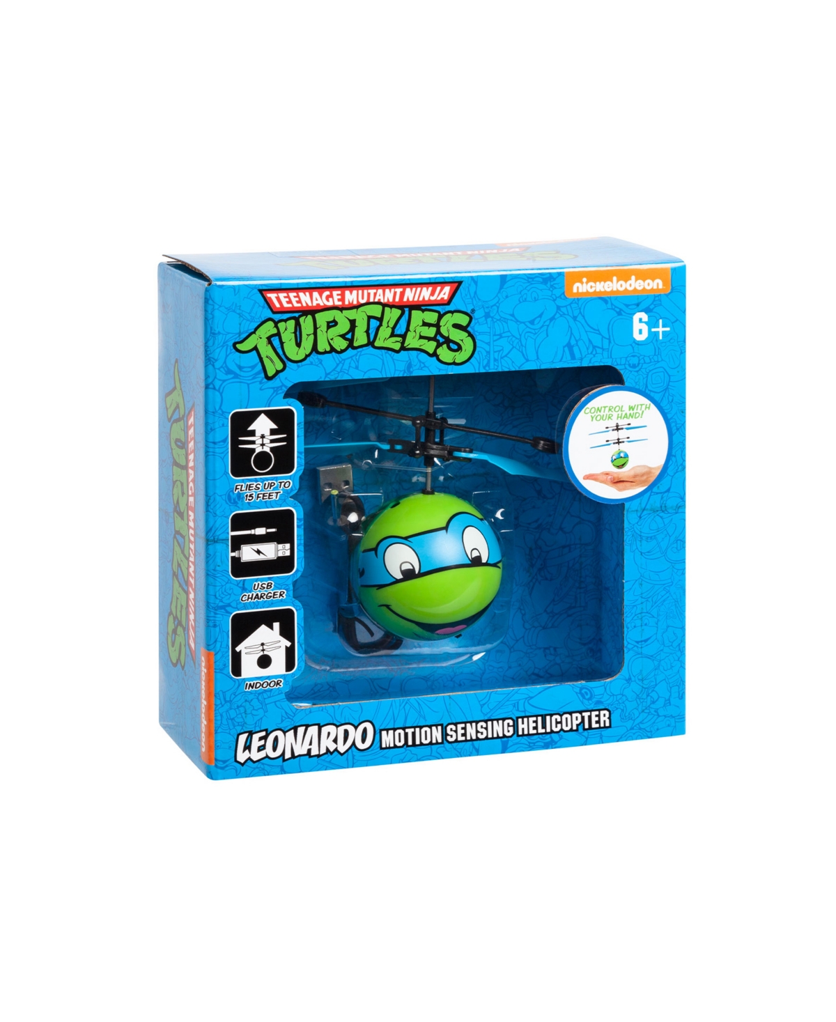 World Tech Toys Nickelodeon Tmnt Leonardo Ufo Ball Helicopter In Multi