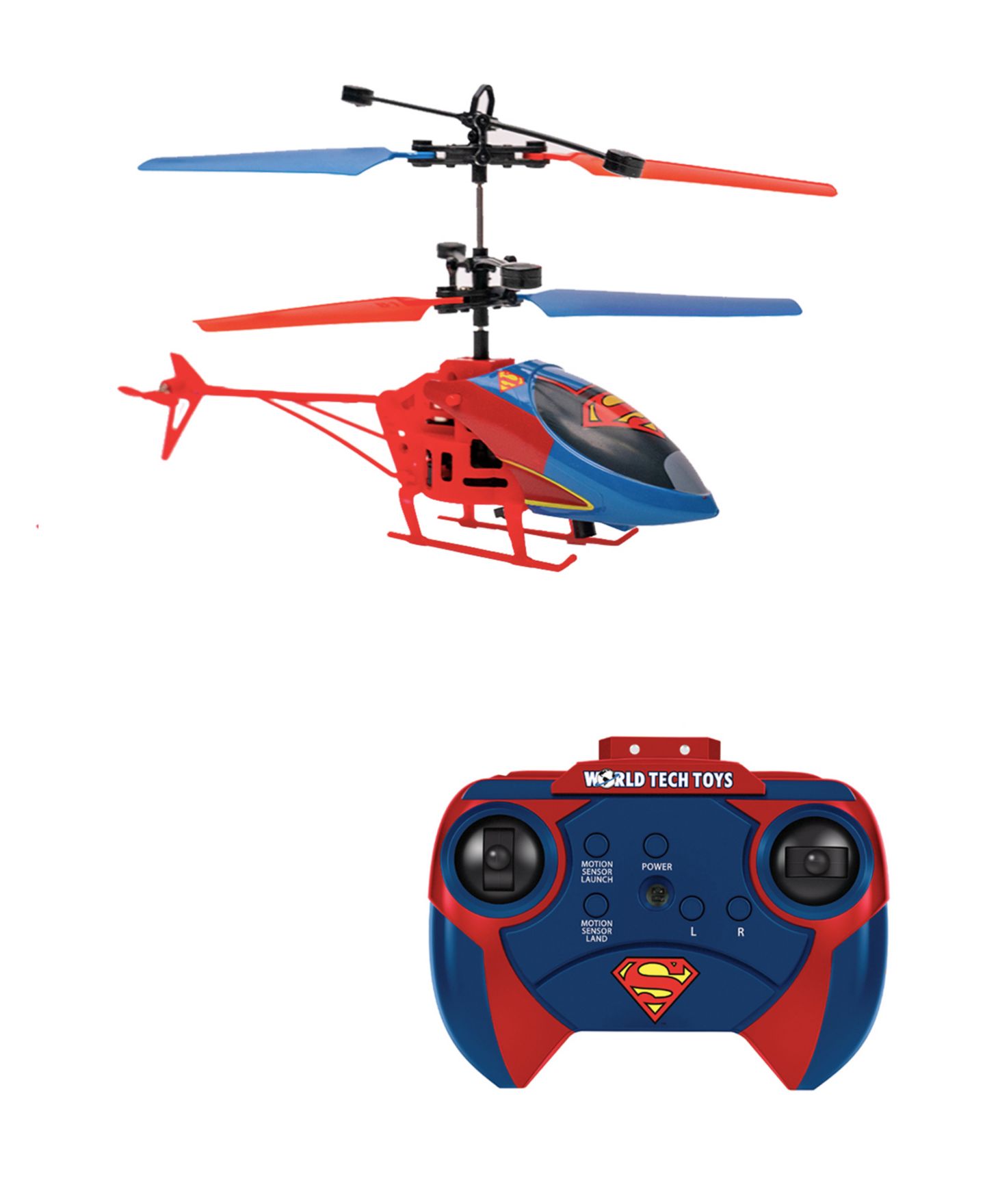 Детская игрушка World Tech Toys Superman Motion-Sensor Remote Control Helicopter — фото 1