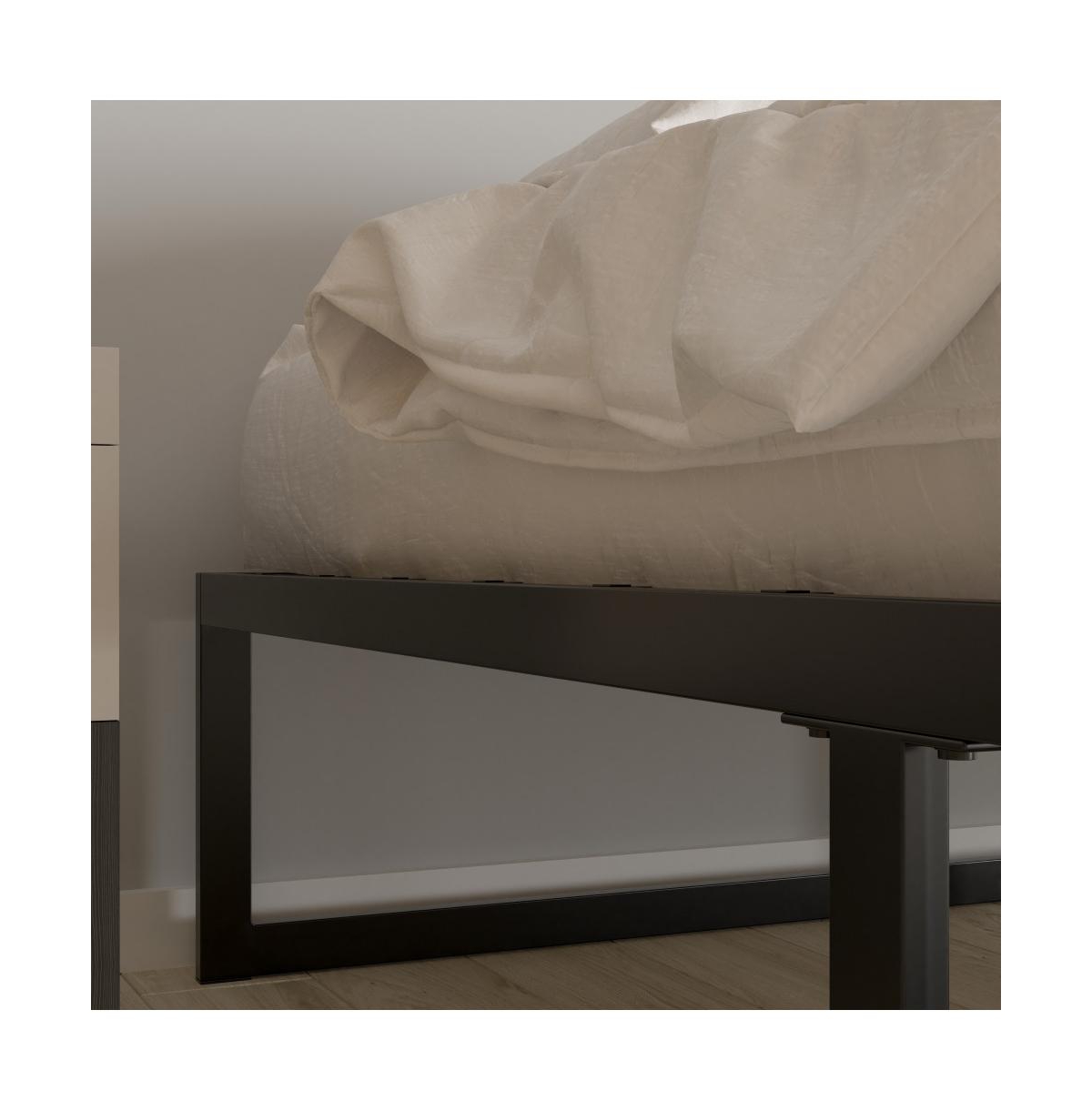 Merrick Lane Varallo Steel Bed Frame With Steel Slat Support For Any Mattress (No Box Spring Required)