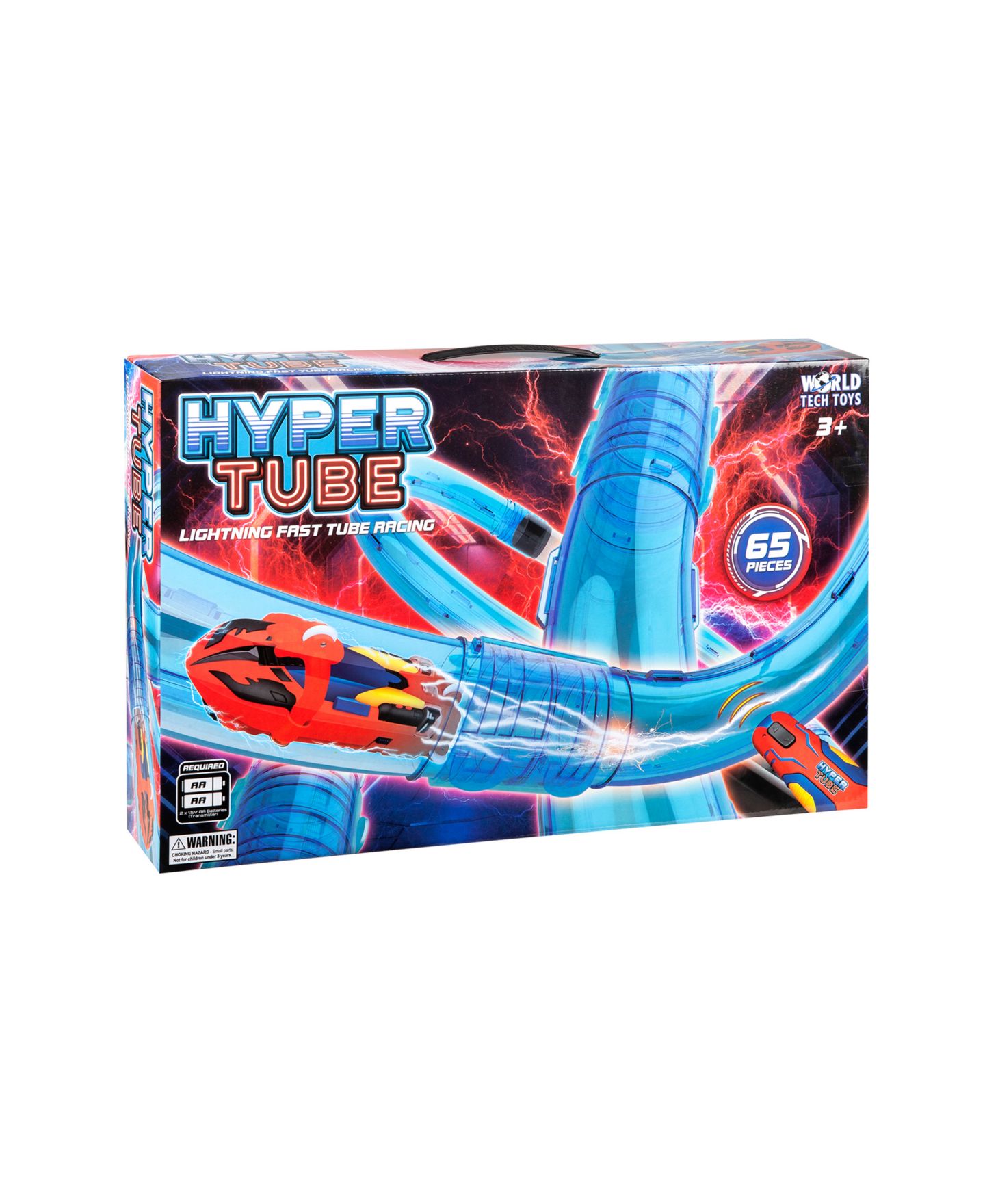 Детский игровой набор World Tech Toys Hyper Tube Remote-Control 65-Piece RC Racing Playset — фото 5