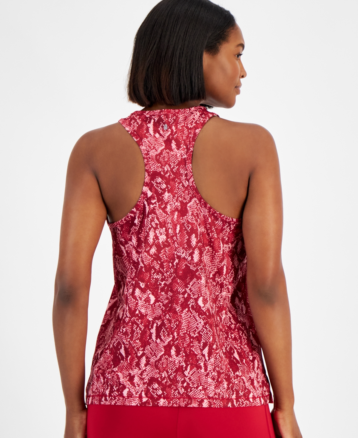 Id Ideology Women's Animal-Print Mesh Jacquard Racerback Tank Top, Created for Macy's