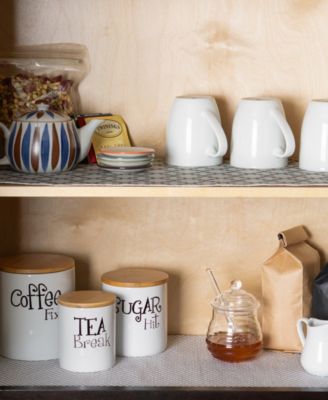 Fridge Shelf Liner Collection Non-Adhesive, Cut to fit, Machine Washable, 12x120", Gray Lattice, 2 Piece