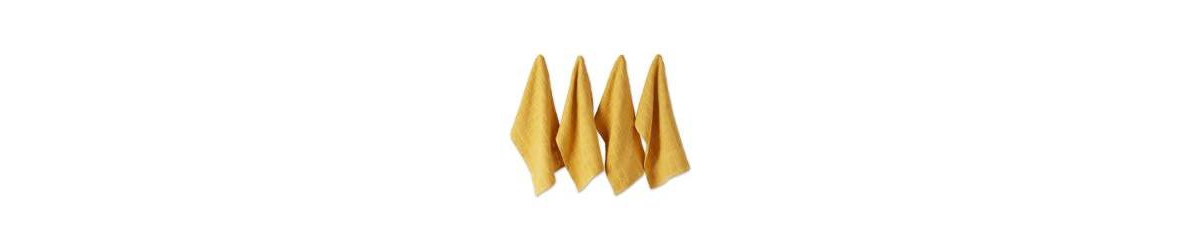 Design Imports Basic Terry Collection Windowpane Dishtowel Set, 16x26", Honey Gold Solid, 4 Piece In Honey Gold