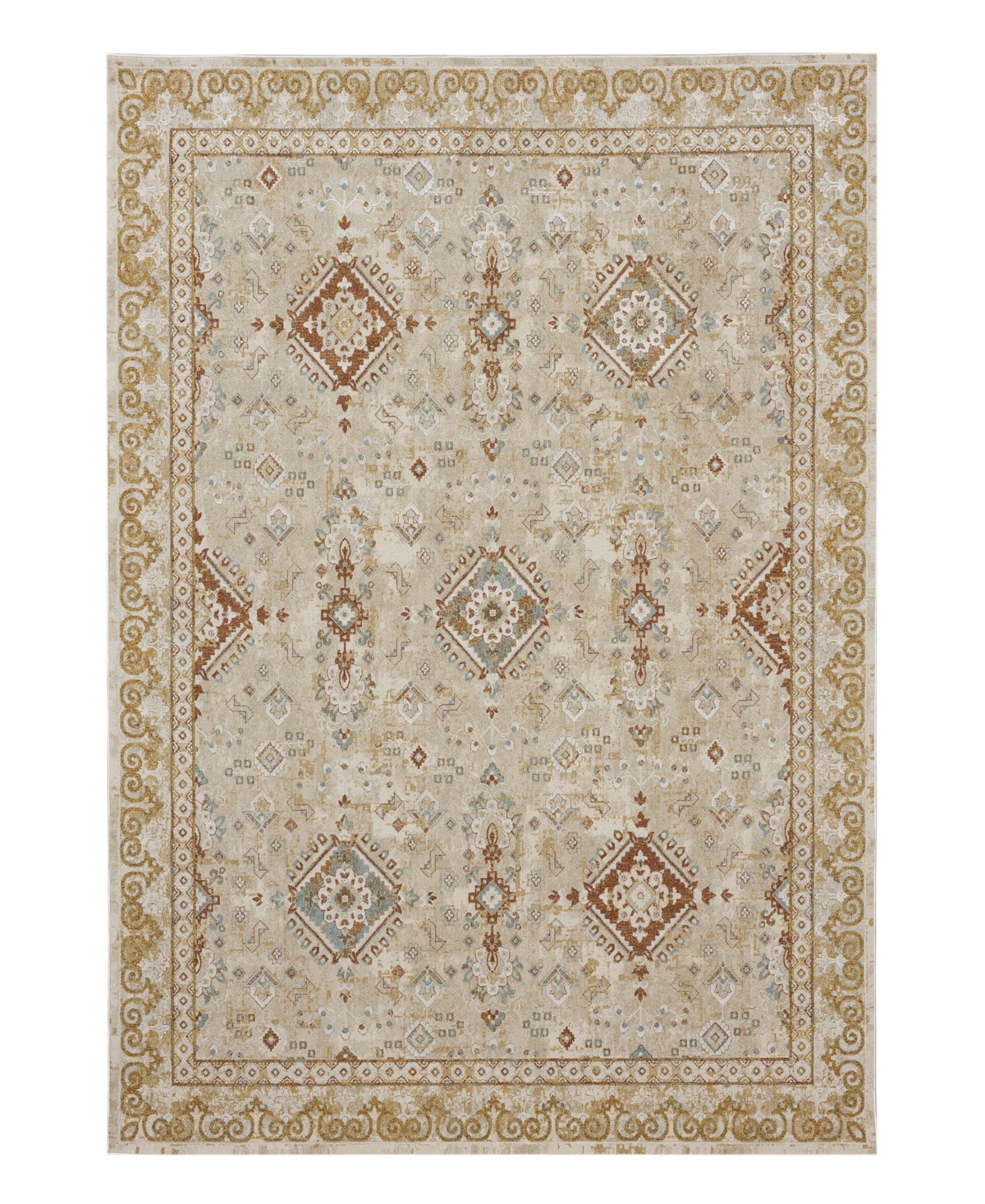 Karastan Windermere Ravenglass 6'6x9'10 Area Rug In Cream