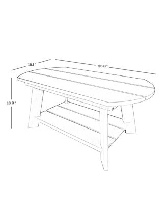 Outdoor Patio All-weather Modern Coffee Table