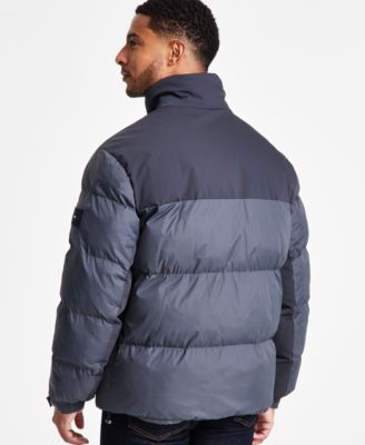 Men's Mixed-Media Puffer Jacket
