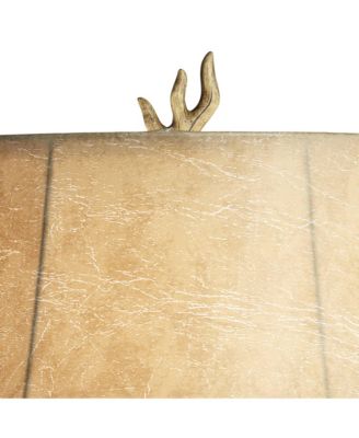 Boone Rustic Western Table Lamps 27 1/2" Tall Set of 2 Natural Antler with USB Charging Port Bell Shade for Bedroom Living Room Office