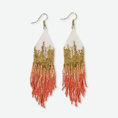 Claire Ombre Luxe Beaded Fringe Earrings