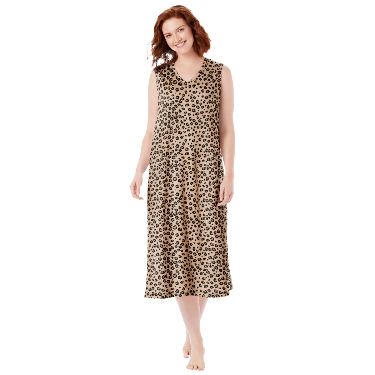 Dreams & Co. Plus Size Long Sleeveless Sleepshirt