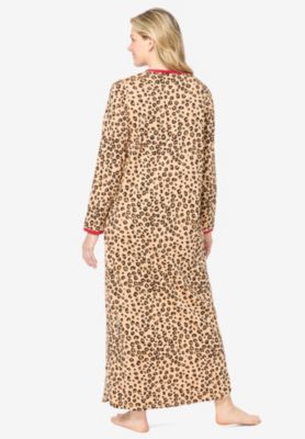 Women's Plus Size Long Printed Sleep Shirt