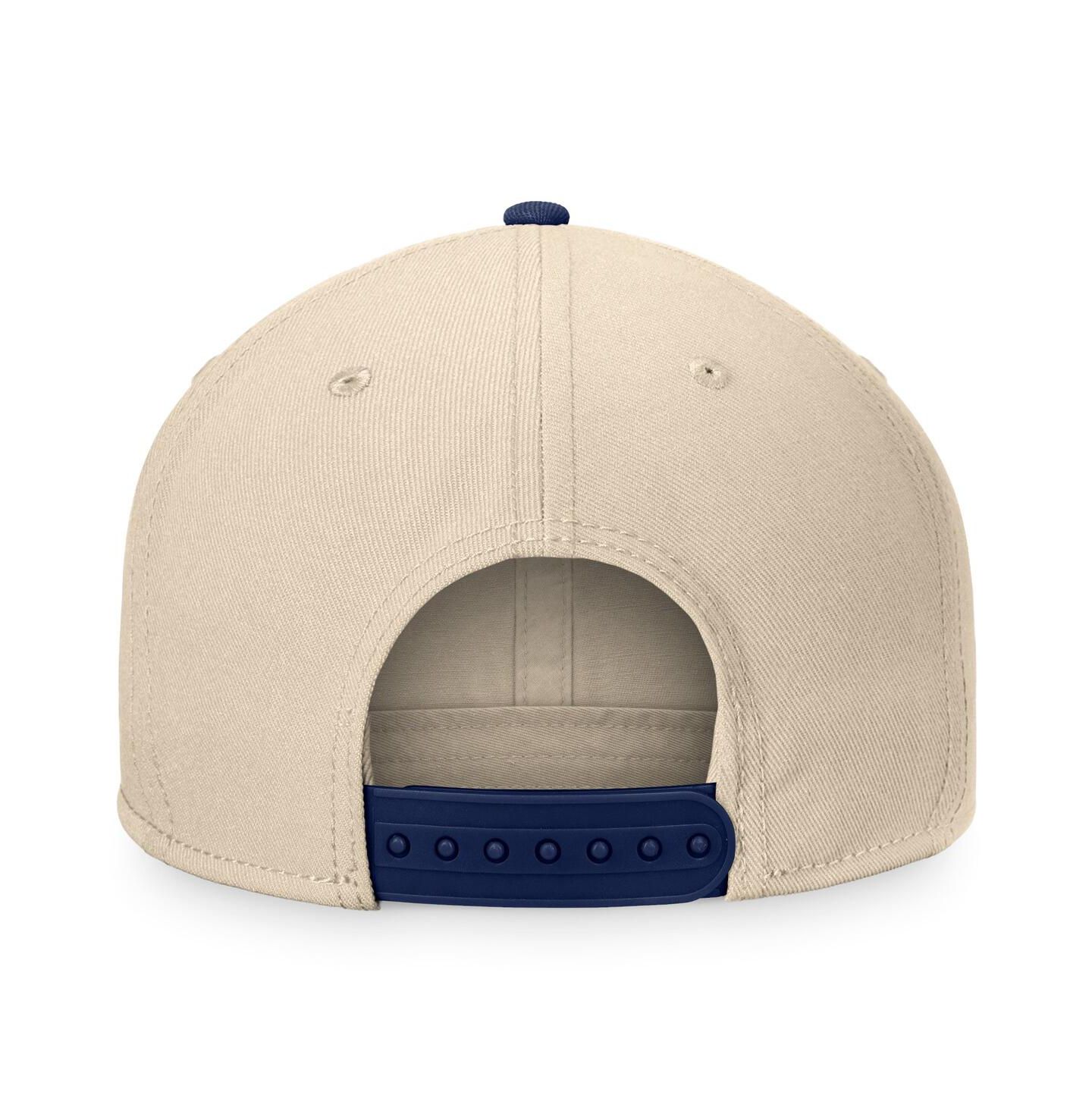 Мужская кепка Fanatics Cream/Navy New York Rangers Goalaso Snapback Hat — фото 2