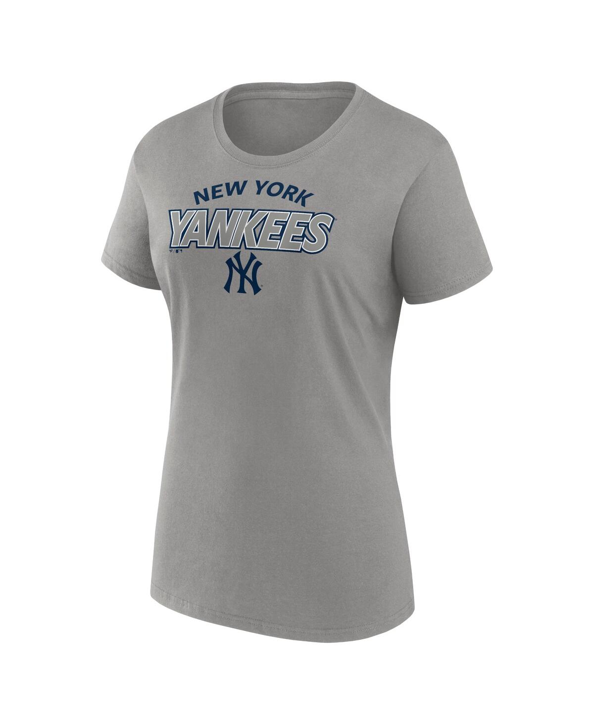 Fanatics Women's New York Yankees Risk Combo Pack T-shirt In Gray,navy