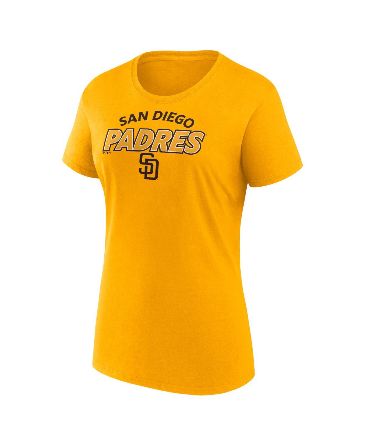 Fanatics Women's San Diego Padres Risk Combo Pack T-Shirt - Gold