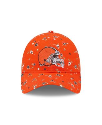Women's Orange Cleveland Browns Floral 9TWENTY Adjustable Hat