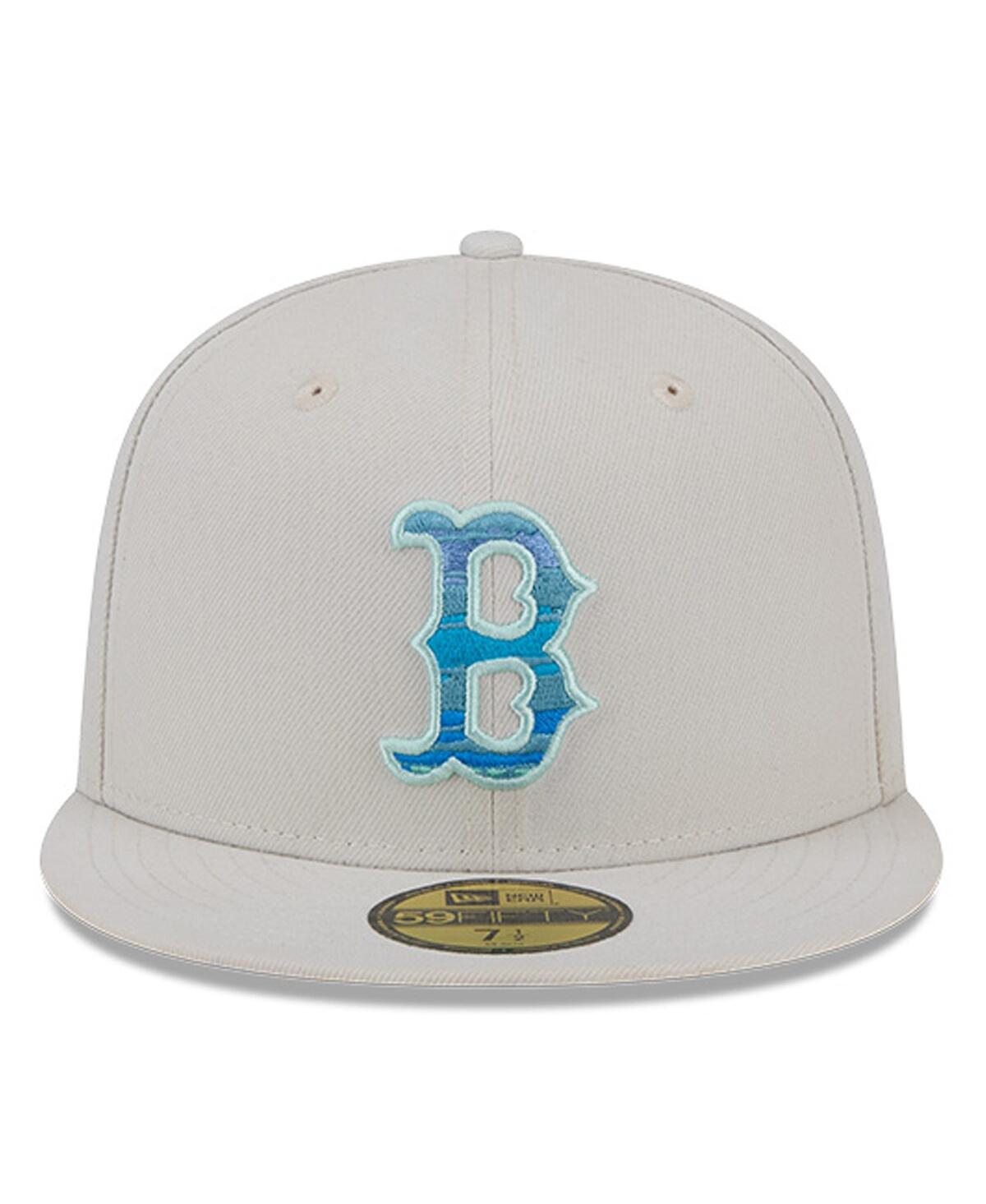 New Era Men'sBoston Red Sox Stone Mist 59FIFTY Fitted Hat - Khaki