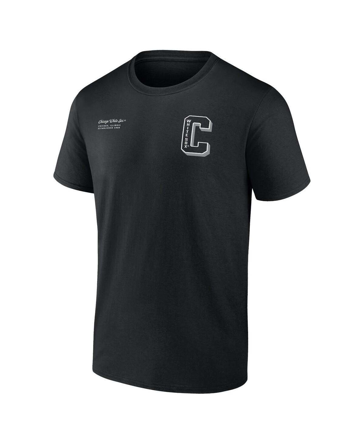 Fanatics Men's Black Chicago White Sox Split Zone T-shirt In Black