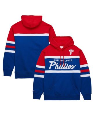 Mitchell Ness Men s Royal Blue Red Philadelphia Phillies Head Coach Pullover Hoodie Macy s