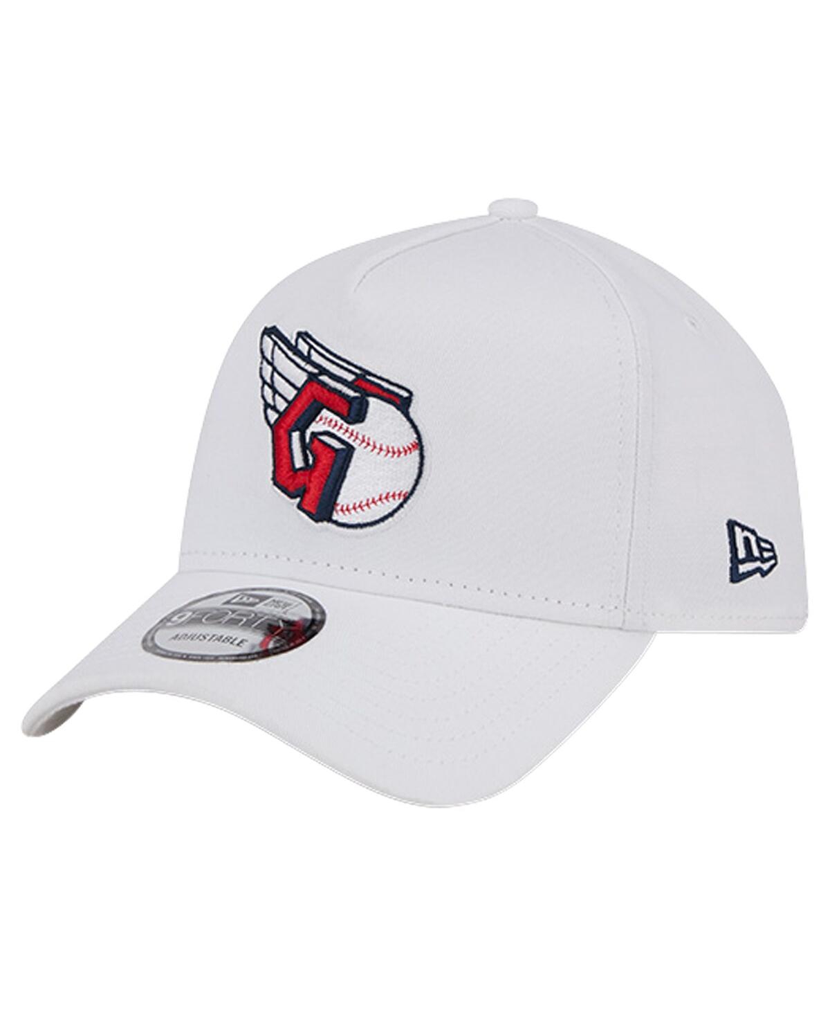 NEW ERA MEN'S WHITE CLEVELAND GUARDIANS TC A-FRAME 9FORTY ADJUSTABLE HAT 