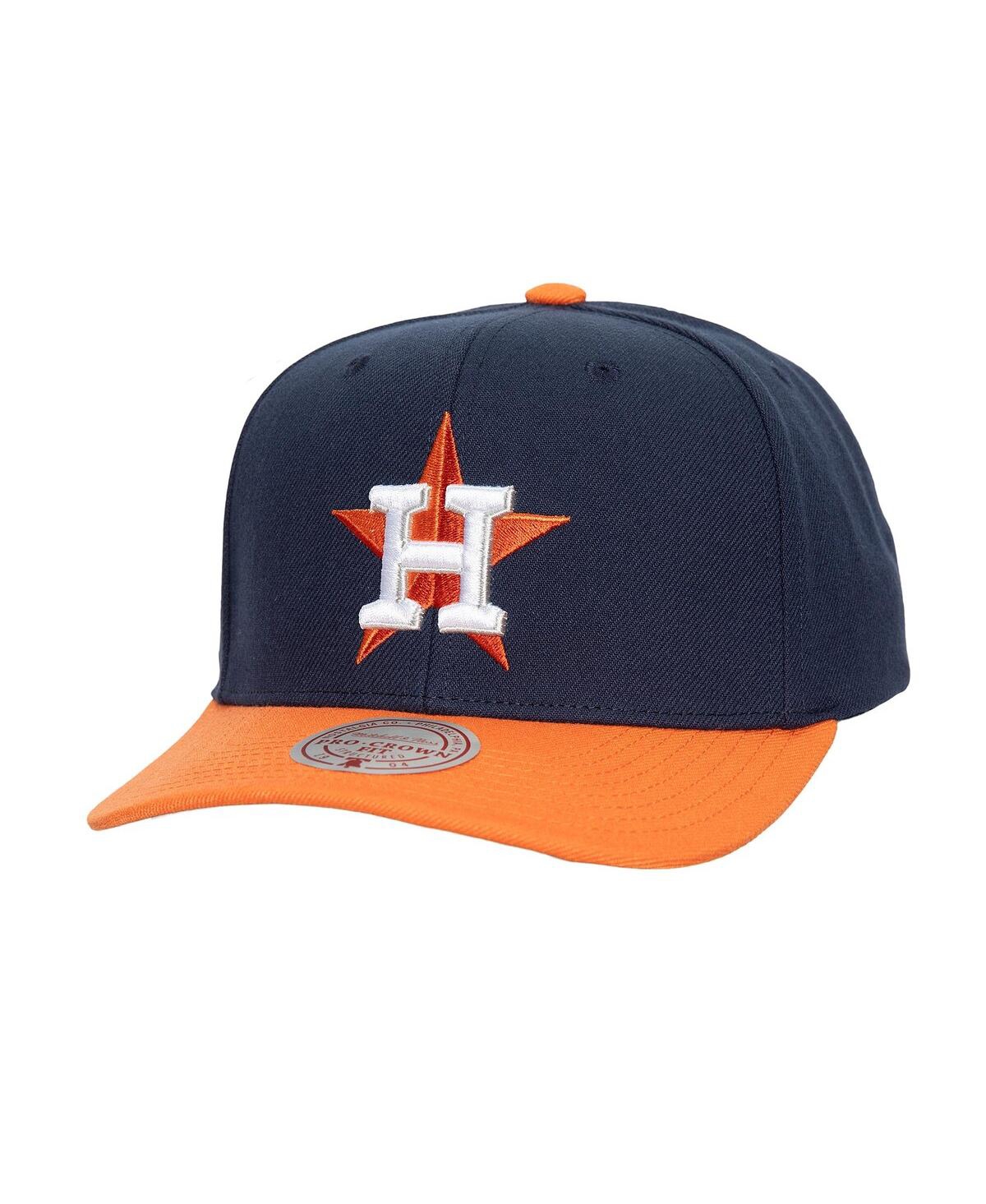 Mitchell Ness Men's Navy Houston Astros Team Pro Snapback Hat - Navy