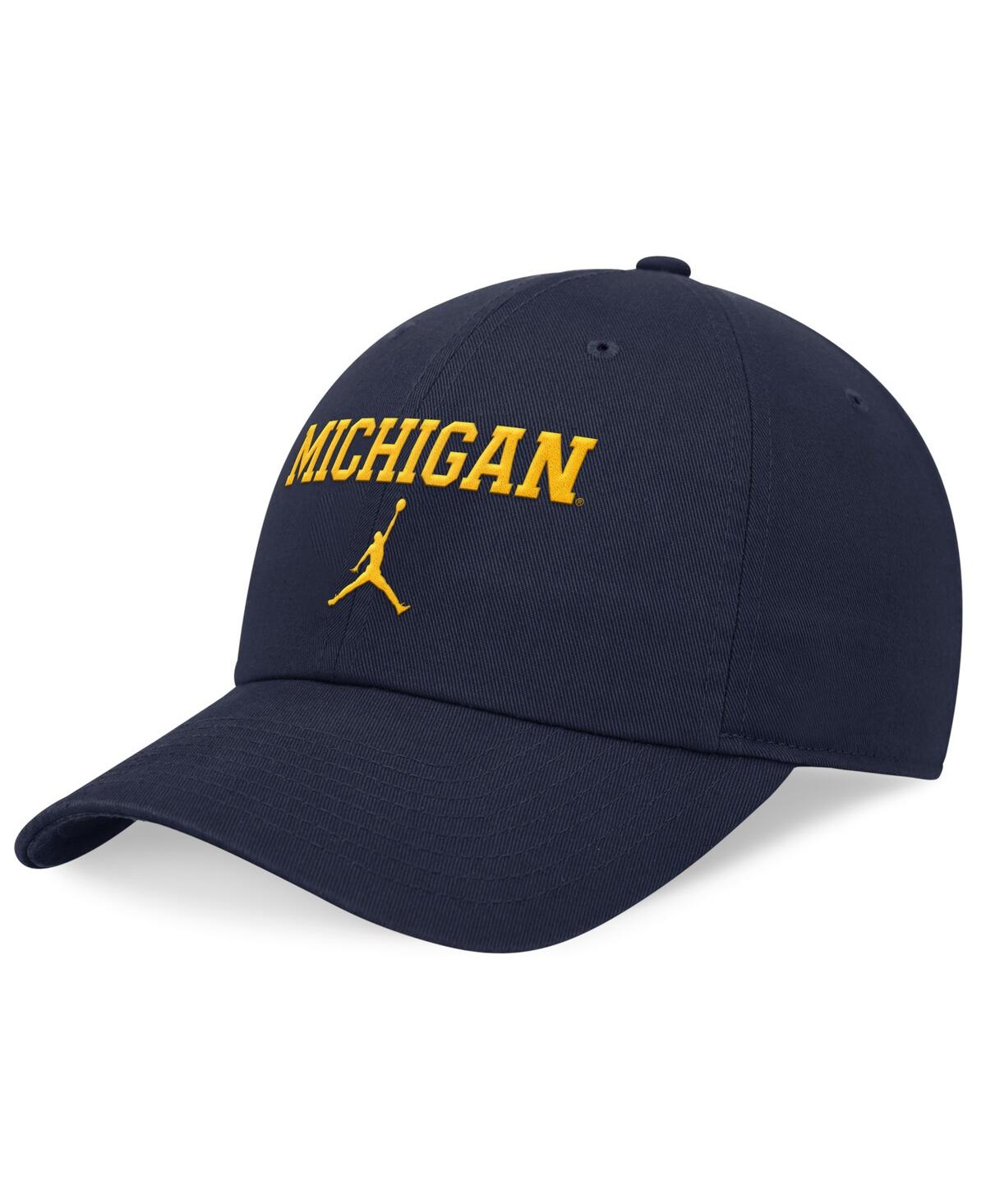 Jordan Men's And Women's Navy Michigan Wolverines 2024 Sideline Tri-glide Adjustable Hat In Blue