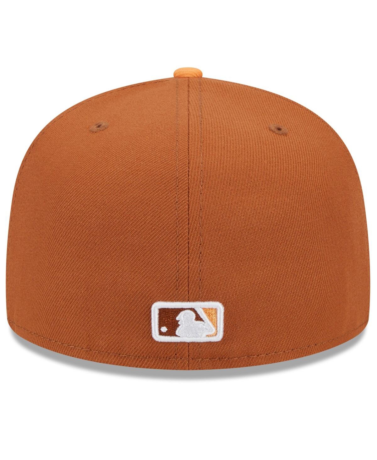 New Era Men's Brown/orange New York Mets Spring Color Basic Two-tone 59fifty Fitted Hat In Brown,orange