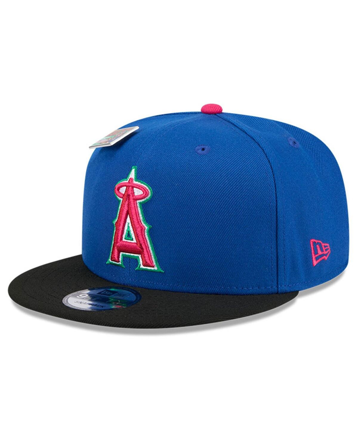 New Era Men'sBlack Los Angeles Angels Watermelon Big League Chew Flavor Pack 9FIFTY Snapback Hat - Royal, Black