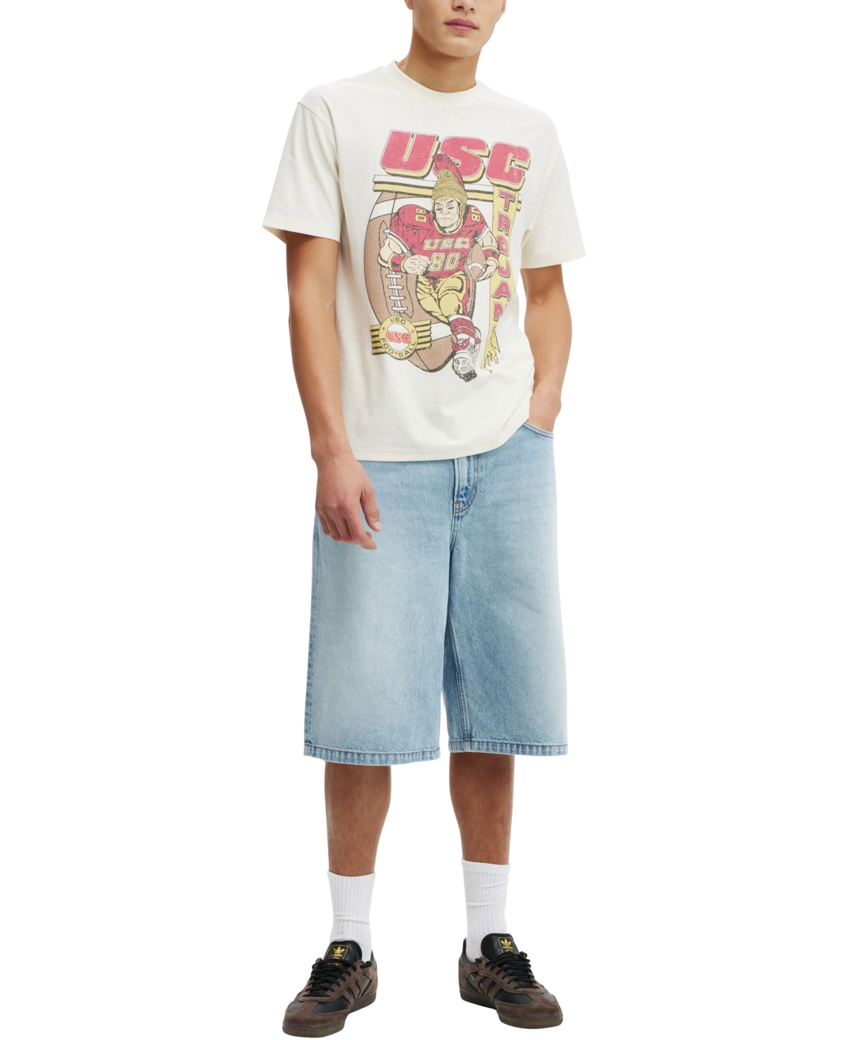 COTTON ON MEN'S LICENSE LOOSE FIT COLLEGE T-SHIRT 